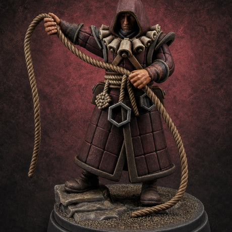 Noose Coiled Ready Human Cultist Miniature for Dungeons and Dragons, Pathfinder or other TTRPGs