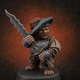 Swinging Low Halfling Greatsword Unit B — painted concept preview (miniature supplied unpainted)
