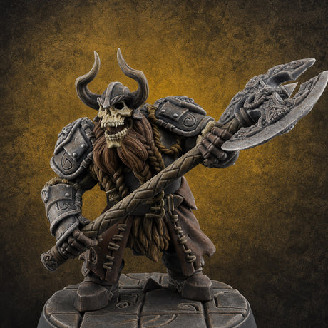 Frostbound Horde Draugr Warrior E Miniature for Dungeons and Dragons, Pathfinder or other TTRPGs