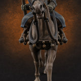 Charging Forward Mounted Human Lancers A — painted concept preview (miniature supplied unpainted)