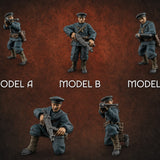 Weird War Japanese Scary SMG Gunners Miniature for Dungeons and Dragons, Pathfinder or other TTRPGs