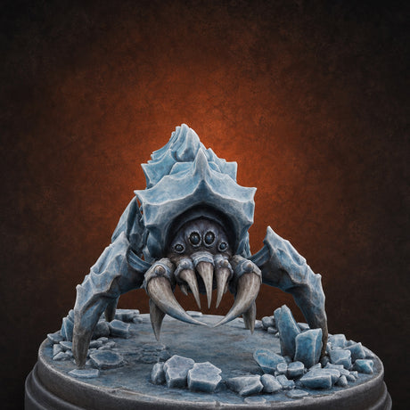 Bursting From The Ice Spider — painted concept preview (miniature supplied unpainted)