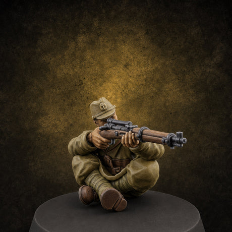Squinting Down The Barrel World War 2 Japanese Sniper A Miniature for Dungeons and Dragons, Pathfinder or other TTRPGs