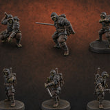 Weird War Japanese Ninja Soldiers Miniature for Dungeons and Dragons, Pathfinder or other TTRPGs