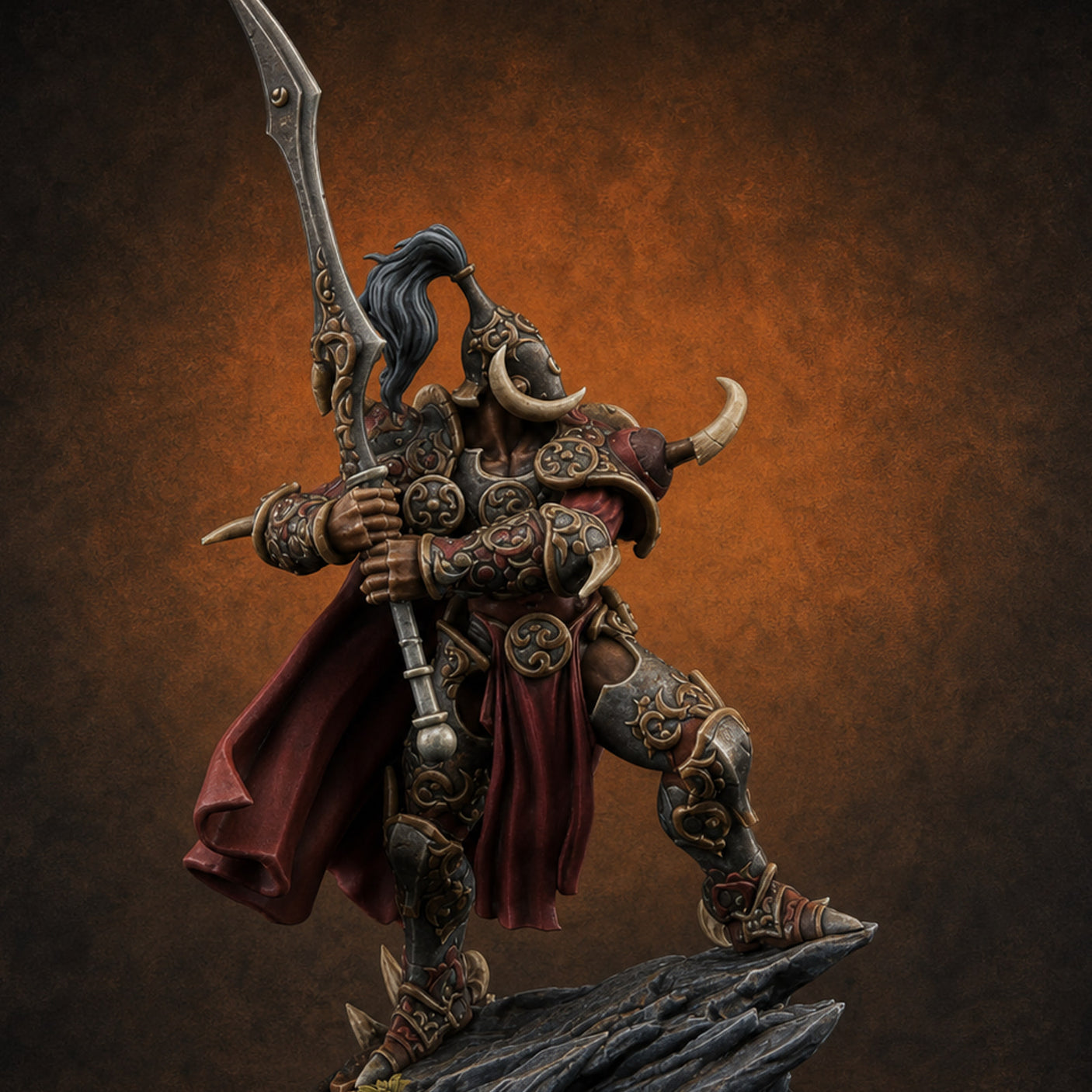 Horns Held High Demon Warlords C Miniature for Dungeons and Dragons, Pathfinder or other TTRPGs