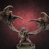 Wings Spread Wide Ghoul Bat Rider — painted concept preview (miniature supplied unpainted)