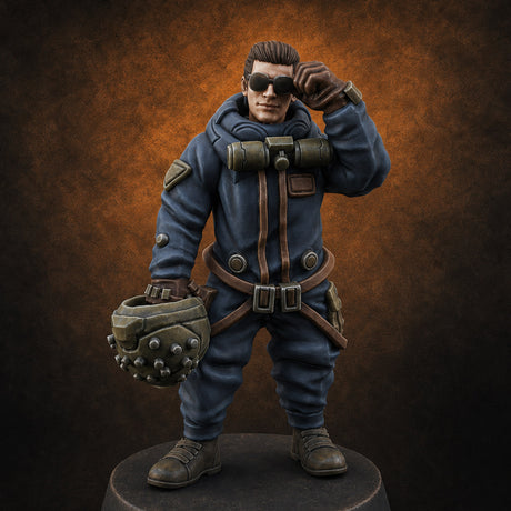 Cool As Ice Human Pilot — painted concept preview (miniature supplied unpainted)