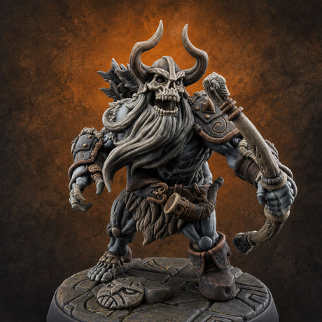 Frostbound Horde Draugr Warrior F Miniature for Dungeons and Dragons, Pathfinder or other TTRPGs