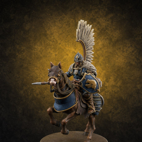 Hussar Charging Lancer Cavalry Set C Miniature for Dungeons and Dragons, Pathfinder or other TTRPGs