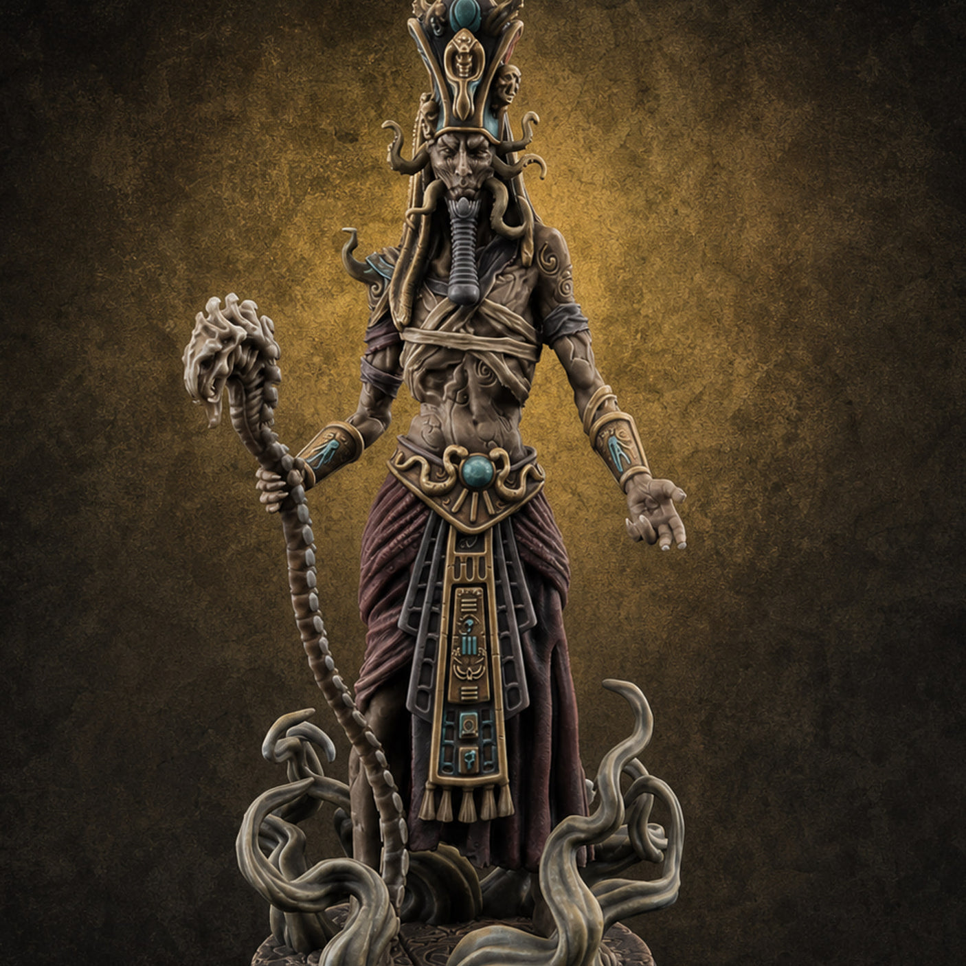 The Black Pharaoh Miniature for Dungeons and Dragons, Pathfinder or other TTRPGs