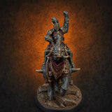 Fist Raised Triumphant War Stallion Warlord — painted concept preview (miniature supplied unpainted)