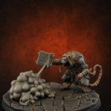 Spell Hurling Ratfolk Priest — painted concept preview (miniature supplied unpainted)