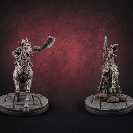 Axe Raised Victorious Ghoul Riders — painted concept preview (miniature supplied unpainted)
