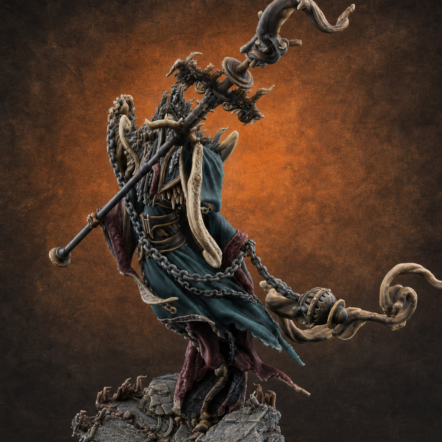 Robes Trailing Lich Shaman D Miniature for Dungeons and Dragons, Pathfinder or other TTRPGs