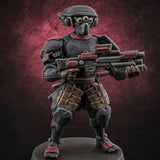 Locked And Loaded Cyber Ninjas A — painted concept preview (miniature supplied unpainted)