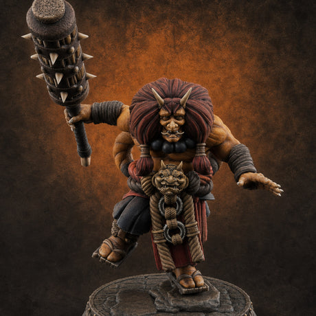 Turned Townsfolk Oni Fighters G — painted concept preview (miniature supplied unpainted)