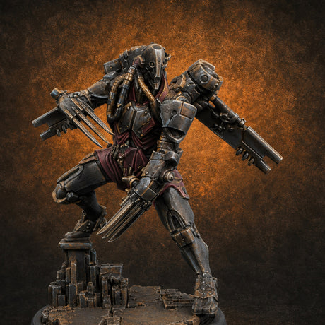 Gun Toting Leaping Warforged Troopers Miniature for Dungeons and Dragons, Pathfinder or other TTRPGs