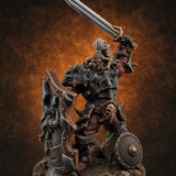Heavy Shielded Demon Warriors B — painted concept preview (miniature supplied unpainted)