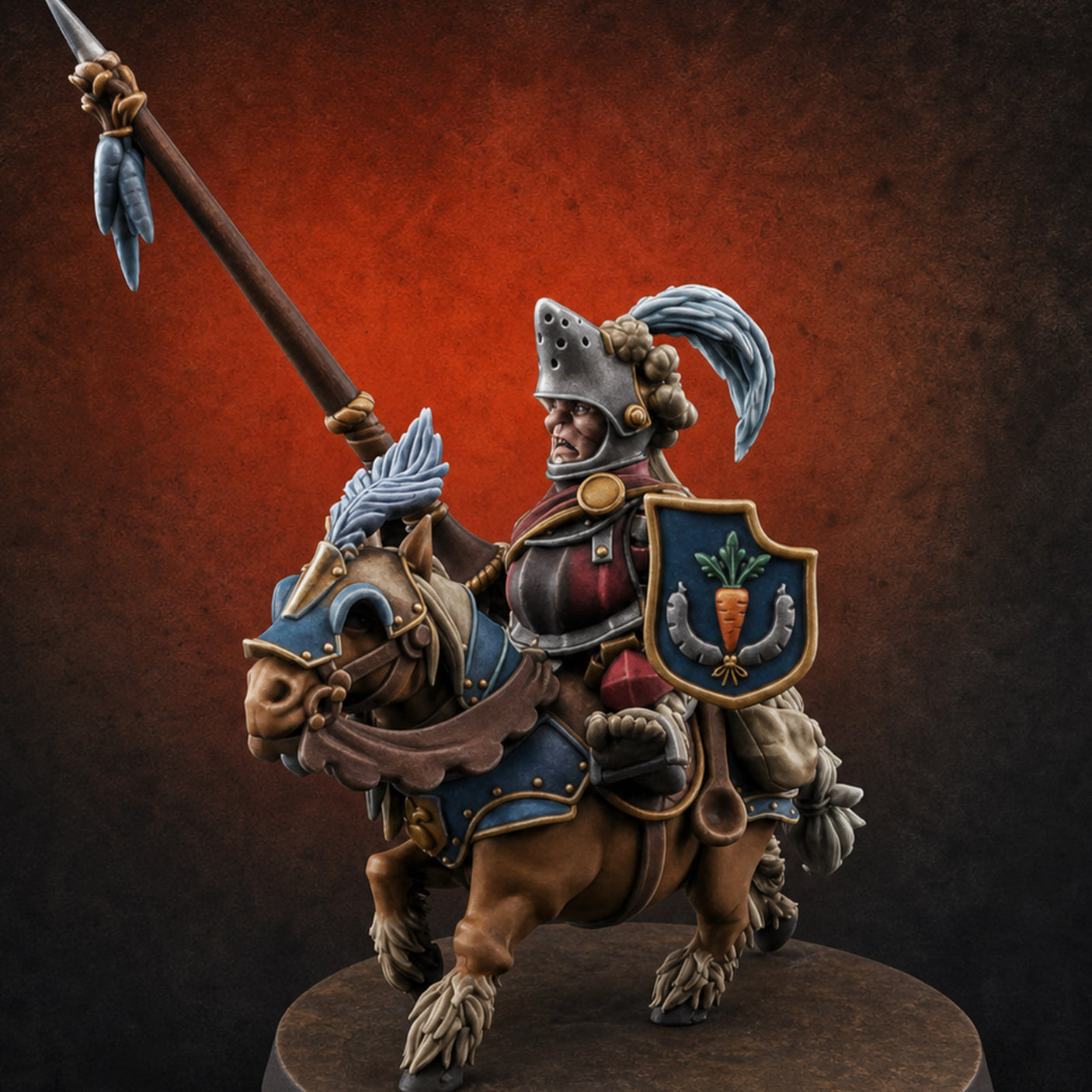 Forking Forward Halfling Pony Riders B Miniature for Dungeons and Dragons, Pathfinder or other TTRPGs