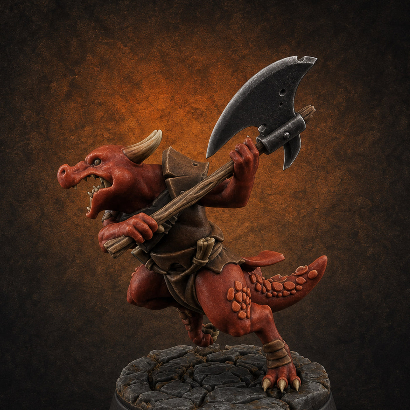 Scrapping And Clawing Kobold Warrior B Miniature for Dungeons and Dragons, Pathfinder or other TTRPGs
