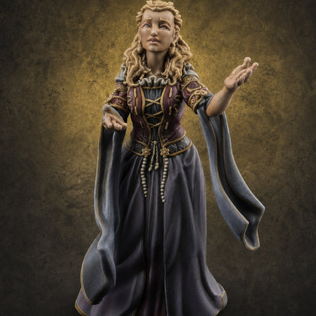 Draped In Elegance Human Noble Miniature for Dungeons and Dragons, Pathfinder or other TTRPGs