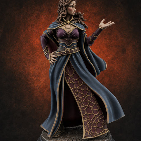 Cloak Billowing Majestically Human Noble Miniature for Dungeons and Dragons, Pathfinder or other TTRPGs
