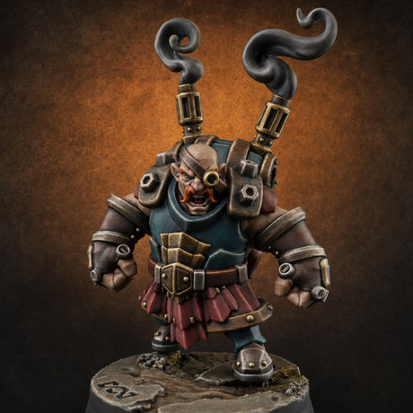 Clicking and Whirring Dwarf Artificers E Miniature for Dungeons and Dragons, Pathfinder or other TTRPGs