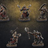 Axe Held High Ornate Human Warlords — painted concept preview (miniature supplied unpainted)