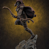 Leaping Into Action Elf Ranger Miniature for Dungeons and Dragons, Pathfinder or other TTRPGs