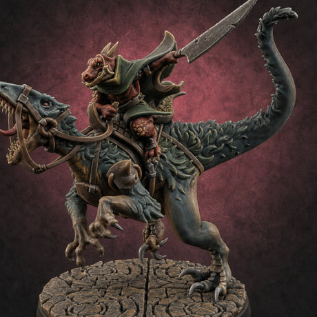 Raptor Riding Kobold Beast Rider A Miniature for Dungeons and Dragons, Pathfinder or other TTRPGs