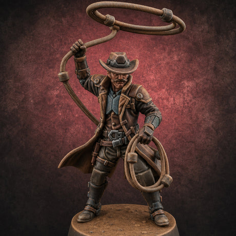 Lasso Twirling Space Cowboy — painted concept preview (miniature supplied unpainted)