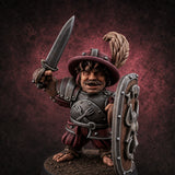 Defending Halfling Warriors A Miniature for Dungeons and Dragons, Pathfinder or other TTRPGs