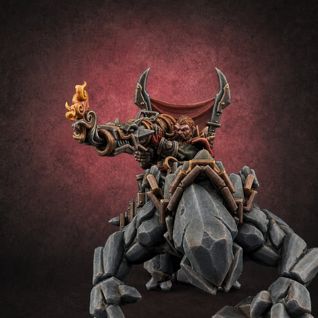 Storming Forward Dwarf Siege Troops C — painted concept preview (miniature supplied unpainted)