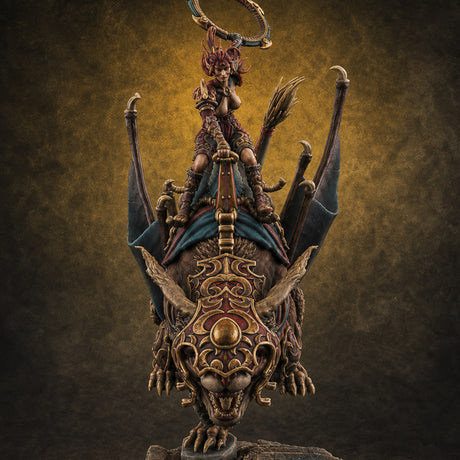 Upside Down Worshipping Elf Skyriders A Miniature for Dungeons and Dragons, Pathfinder or other TTRPGs