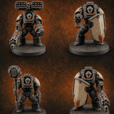 Grimdark Heavy Assault Exo-Armour Troopers — painted concept preview (miniature supplied unpainted)