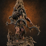 Scythe Swinging Demon Crusader Miniature for Dungeons and Dragons, Pathfinder or other TTRPGs