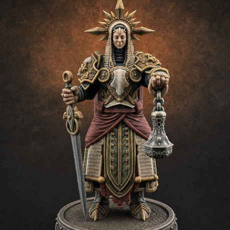The Unseeing Holy Paladin Order N — painted concept preview (miniature supplied unpainted)
