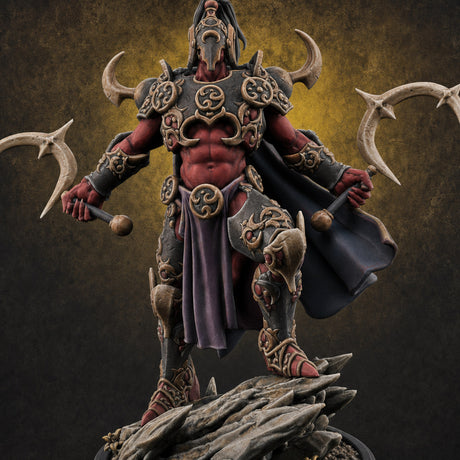 Horns Held High Demon Warlords D Miniature for Dungeons and Dragons, Pathfinder or other TTRPGs