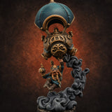 Floating Above Dwarf Bombardiers B Miniature for Dungeons and Dragons, Pathfinder or other TTRPGs
