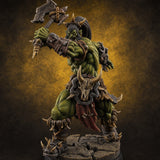 Stalwart Axe Orc Warriors B — painted concept preview (miniature supplied unpainted)