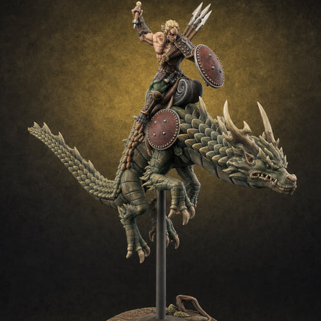 Saddle Riding Hadozee Dragon Riders B Miniature for Dungeons and Dragons, Pathfinder or other TTRPGs
