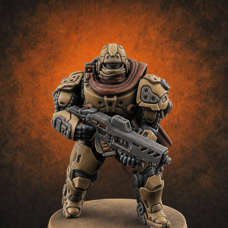 Heavy Armoured Desert Trooper A Miniature for Dungeons and Dragons, Pathfinder or other TTRPGs