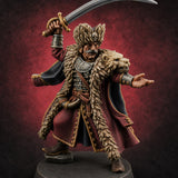 Sabre Flourishing Hussar Officer Miniature for Dungeons and Dragons, Pathfinder or other TTRPGs