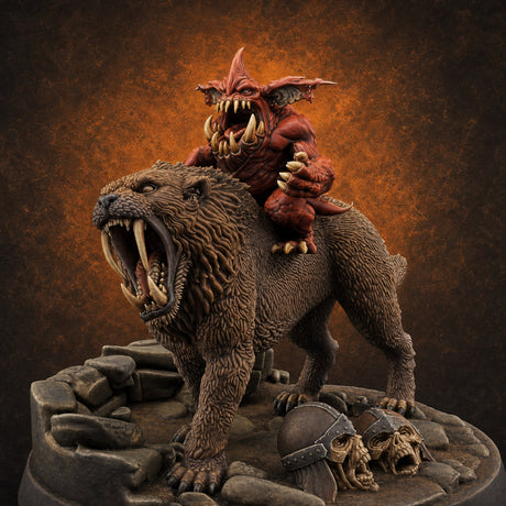 Riding The Beast Imp — painted concept preview (miniature supplied unpainted)