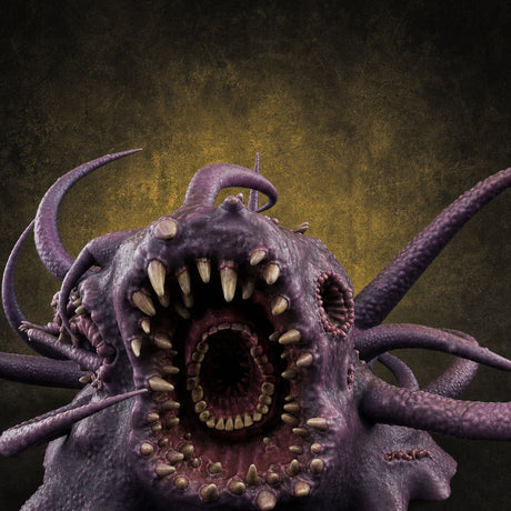 Mouth Gaping Wide Purple Worm — painted concept preview (miniature supplied unpainted)