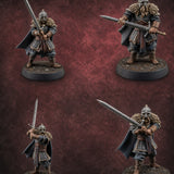 Scale-Clad Sword-Raising Northern Warriors Miniature for Dungeons and Dragons, Pathfinder or other TTRPGs