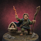 Willowy Halfling Protector — painted concept preview (miniature supplied unpainted)