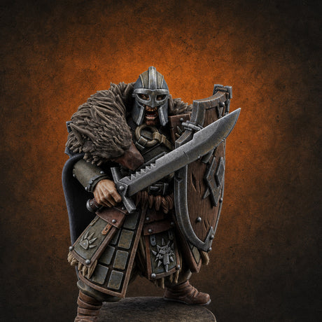 Fur-Cloaked Wolfpack Wolf Knight A Miniature for Dungeons and Dragons, Pathfinder or other TTRPGs