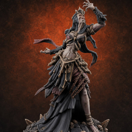 Veiled Banshee Queen — painted concept preview (miniature supplied unpainted)