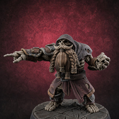 Skull Hurling Draugr Skullcaster B Miniature for Dungeons and Dragons, Pathfinder or other TTRPGs